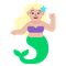 Mermaid- Medium-Light Skin Tone emoji on Microsoft